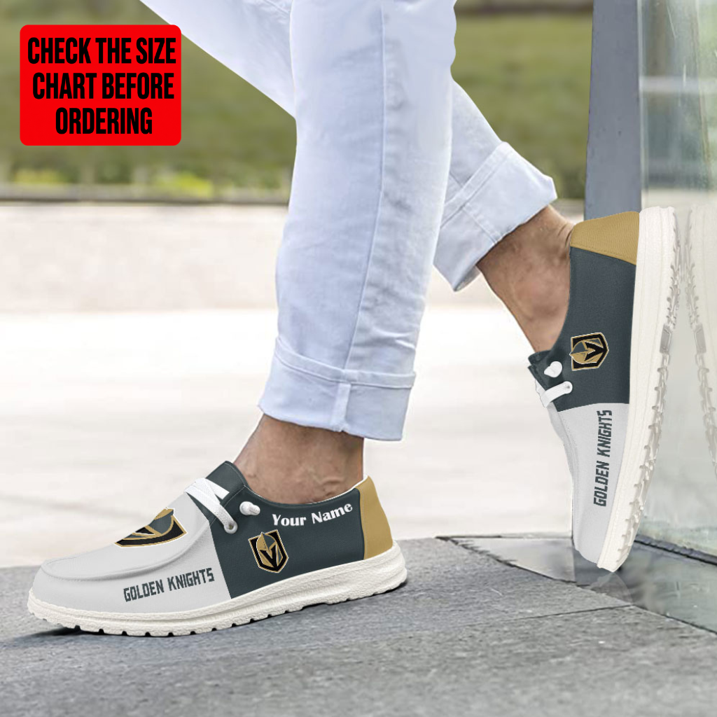 [SUPER SALE] NEW CUSTOMIZED NHL04 VGK VEGAS GOLDEN KNIGHTS PREMIUM LOAFER SHOES