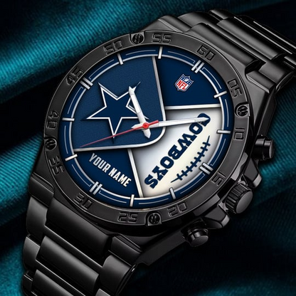 LIMITED EDITION - NEW CUSTOMIZED NFL21 DCB DALLAS COWBOYS LUXURY STAINLESS STEEL WATCH