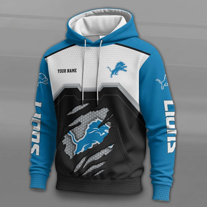 LIMITED EDITION - NEW CUSTOMIZED NFL04 DTL DETROIT LIONS UNISEX T-SHIRT, POLO, HOODIE & JACKETS