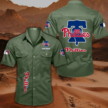 LIMITED EDITION - NEW CUSTOMIZED MLB11 PPS PHILADELPHIA PHILLIES MEN'S CARGO SHIRT