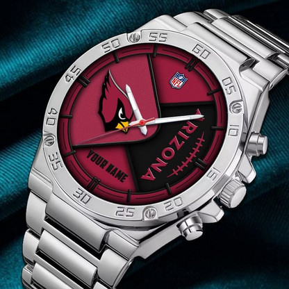 LIMITED EDITION - NEW CUSTOMIZED NFL20 ARC ARIZONA CARDINALS LUXURY STAINLESS STEEL WATCH