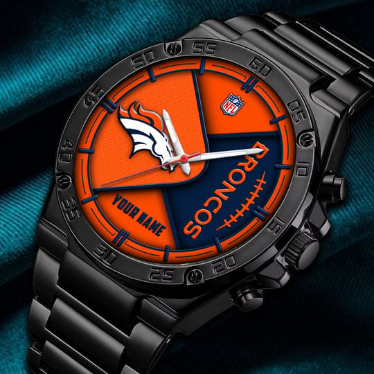 LIMITED EDITION - NEW CUSTOMIZED NFL13 DVB DENVER BRONCOS LUXURY STAINLESS STEEL WATCH