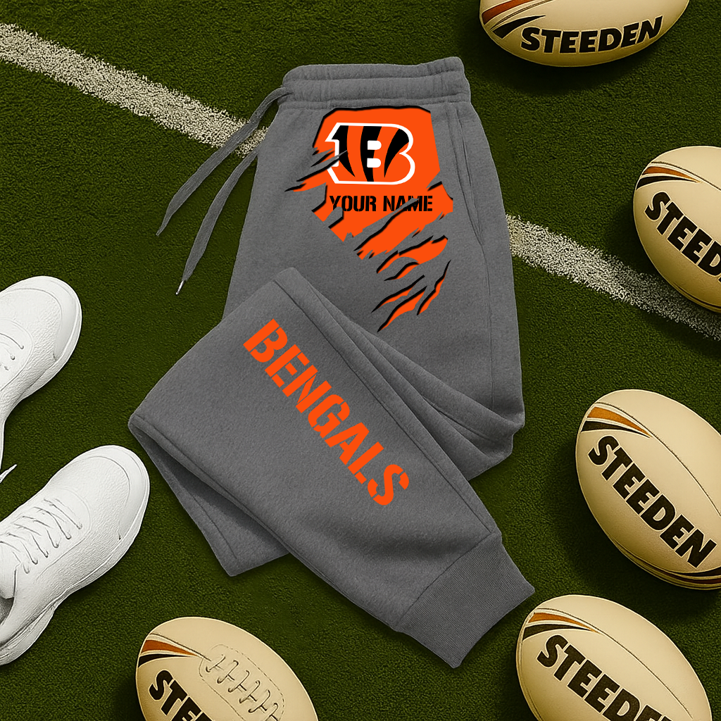 LIMITED EDITION - NEW PERSONALIZED NFL16 CCB CINCINNATI BENGALS JOGGERS