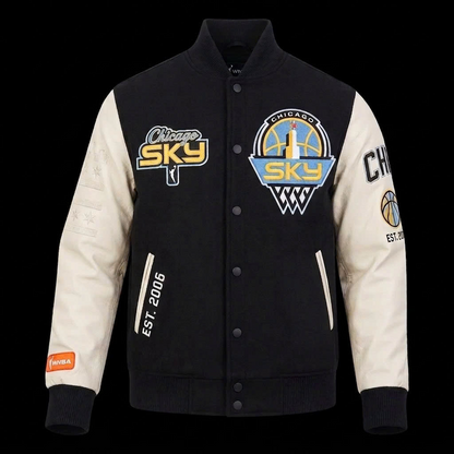 LIMITED EDITION - NEW CUSTOMIZED WNBA02 CCS CH SKY BASEBALL JACKET, SATIN VARSITY JACKET 04