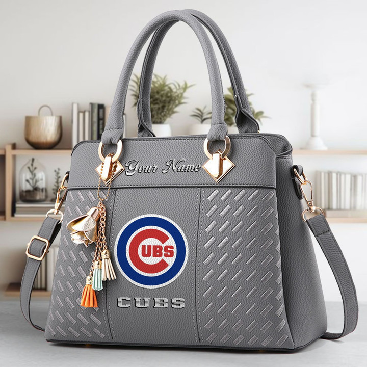 LIMITED EDITION - NEW CUSTOMIZED MLB04 CCS CHICAGO CUBS ZIP HANDBAG MULTICOLOR