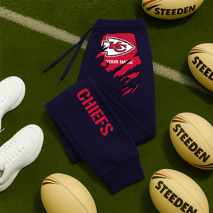 LIMITED EDITION - NEW PERSONALIZED NFL01 KCC KANSAS CITY CHIEFS JOGGERS