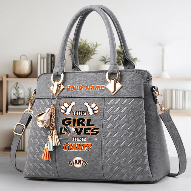 LIMITED EDITION - NEW CUSTOMIZED MLB06 SFG SAN FRANCISCO GIANTS ZIP HANDBAG MULTICOLOR