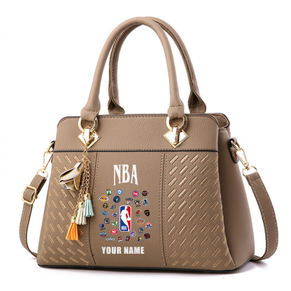 LIMITED EDITION - NEW CUSTOMIZED NBA32 NBA ALL TEAMS ZIP HANDBAG MULTICOLOR