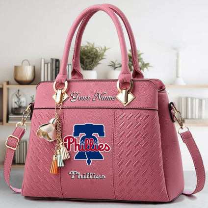 LIMITED EDITION - NEW CUSTOMIZED MLB11 PPS PHILADELPHIA PHILLIES ZIP HANDBAG MULTICOLOR