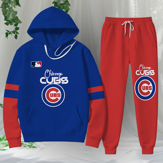 LIMITED EDITION - NEW CUSTOMIZED MLB04 CCS CHICAGO CUBS HOODIE & SWEATPANTS SET