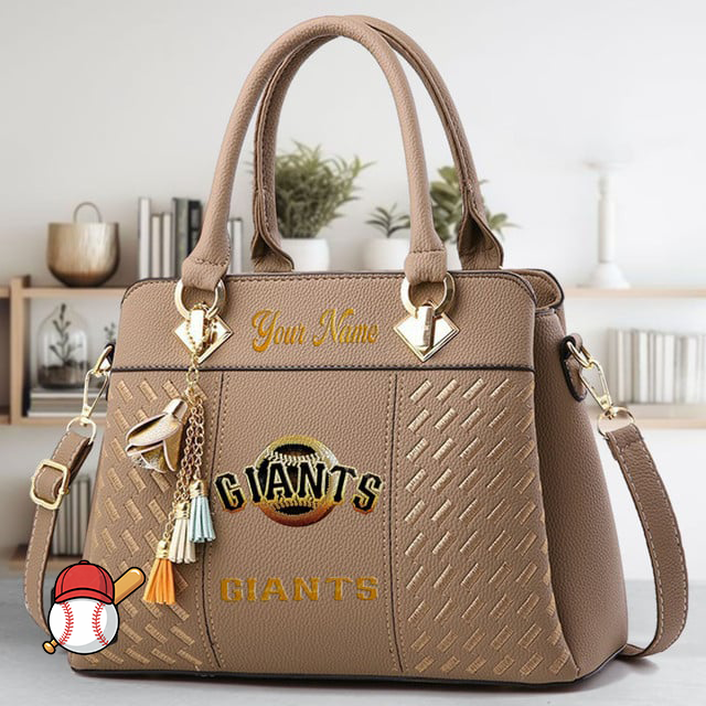 LIMITED EDITION - NEW CUSTOMIZED MLB06 SFG SAN FRANCISCO GIANTS ZIP HANDBAG MULTICOLOR