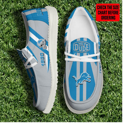 [SPECIAL OFFER] NEW CUSTOMIZED NFL04 DTL DETROIT LIONS LOAFER SHOES