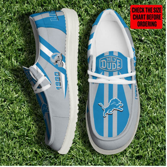 [SPECIAL OFFER] NEW CUSTOMIZED NFL04 DTL DETROIT LIONS LOAFER SHOES
