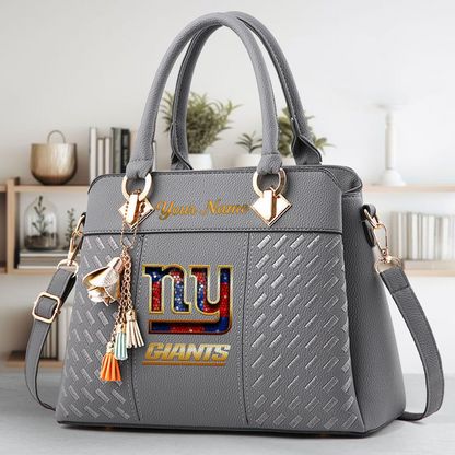 LIMITED EDITION - NEW CUSTOMIZED NFL32 NYG NEW YORK GIANTS LUXURY HANDBAG IN MULTIPLE COLORS