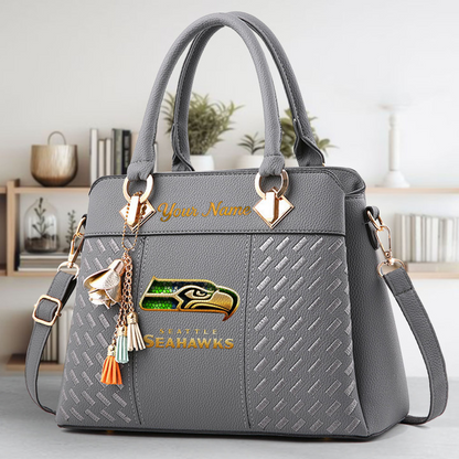 LIMITED EDITION - NEW CUSTOMIZED NFL06 SSH SEATTLE SEAHAWKS LUXURY HANDBAG IN MULTIPLE COLORS
