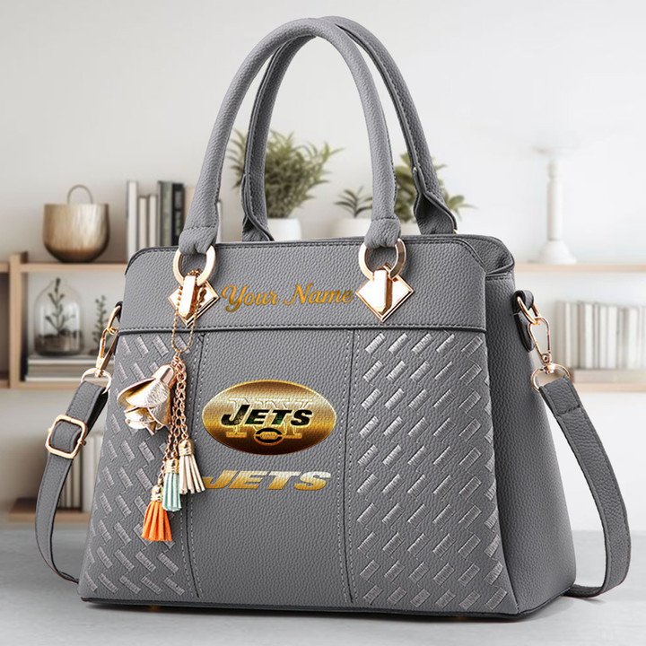 LIMITED EDITION - NEW CUSTOMIZED NFL25 NYJ NEW YORK JETS LUXURY HANDBAG IN MULTIPLE COLORS