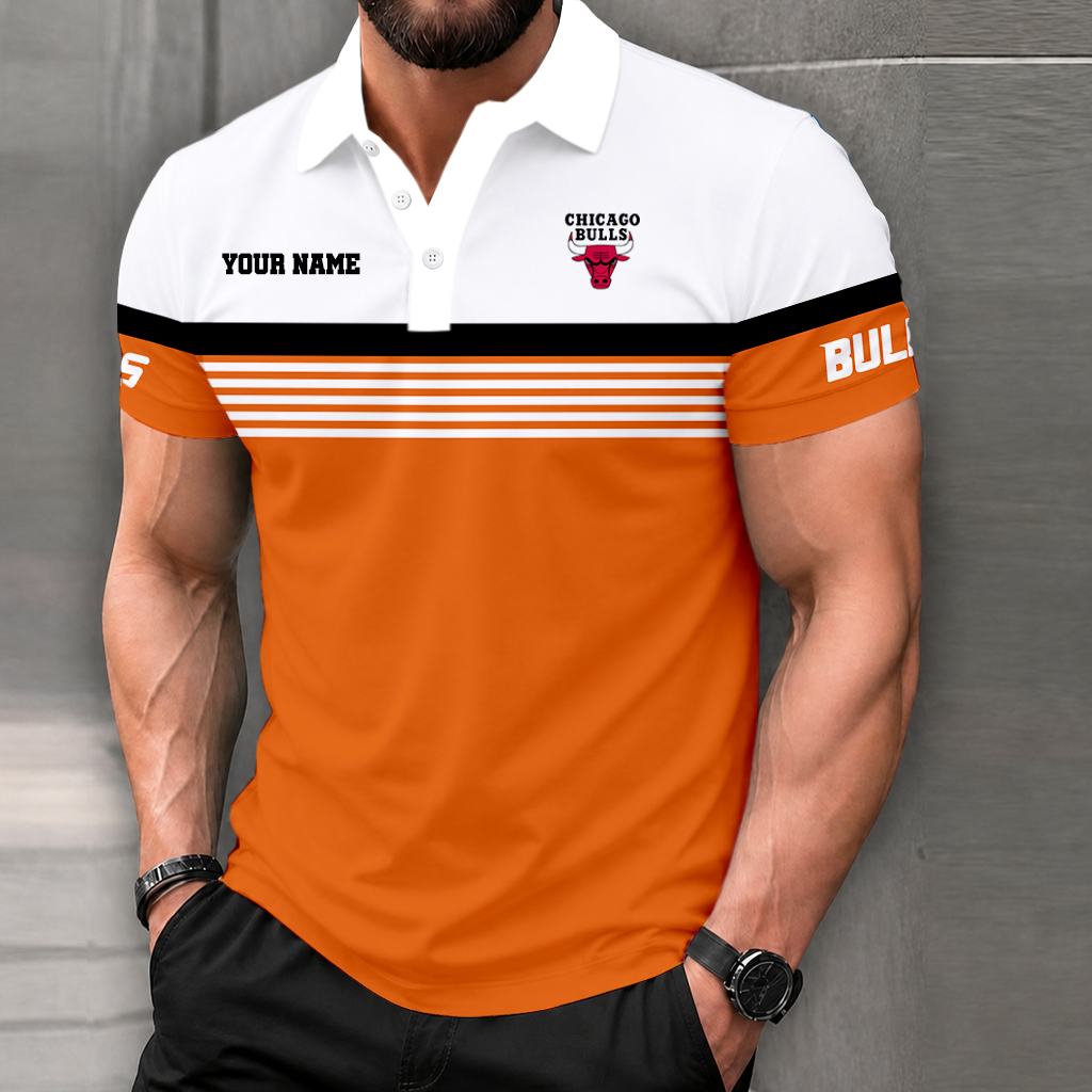 LIMITED EDITION - NEW CUSTOMIZED NBA19 CBU CHICAGO BULLS POLO SHIRT