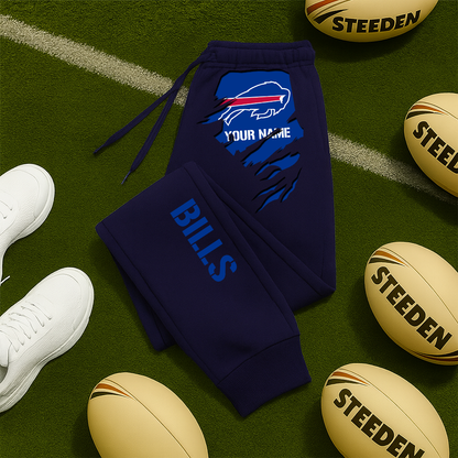 LIMITED EDITION - NEW PERSONALIZED NFL03 BFB BUFFALO BILLS JOGGERS