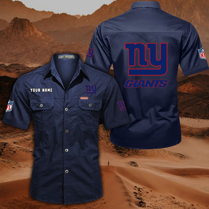 SPECIAL EDITION - NEW CUSTOMIZED NFL32 NYG NEW YORK GIANTS MUTICOLOR MEN'S CARGO SHIRT