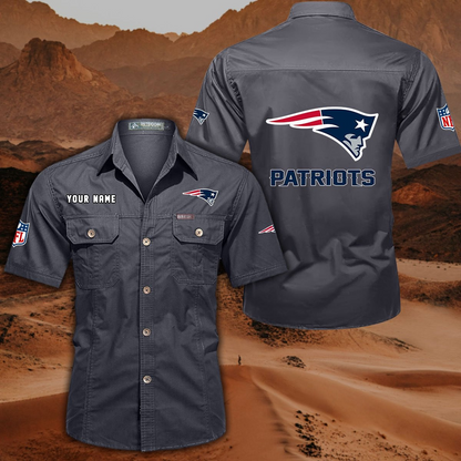 SPECIAL EDITION - NEW CUSTOMIZED NFL27 NEP NEW ENGLAND PATRIOTS MUTICOLOR MEN'S CARGO SHIRT