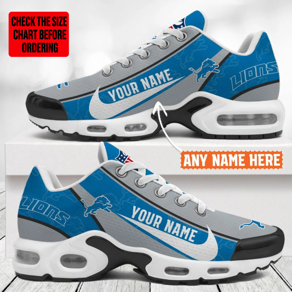 [SPECIAL OFFER] NEW CUSTOMIZED NFL04 DTL DETROIT LIONS AIR MAX PLUS SNEAKERS
