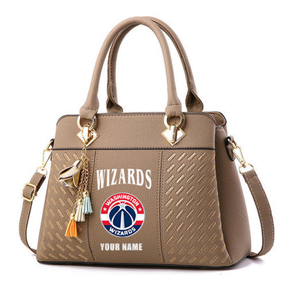 LIMITED EDITION - NEW CUSTOMIZED NBA28 WWI WASHINGTON ZIP HANDBAG MULTICOLOR
