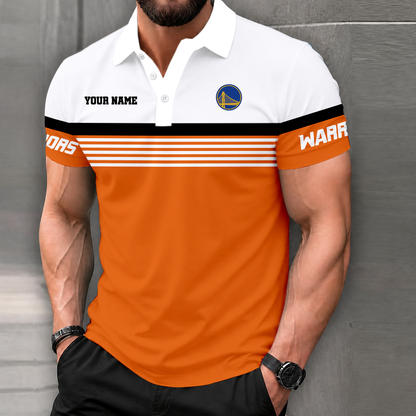 LIMITED EDITION - NEW CUSTOMIZED NBA12 GSW GOLDEN STATE WARRIORS POLO SHIRT