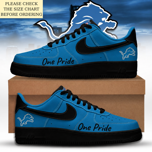 LIMITED EDITION - NEW CUSTOMIZED NFL04 DTL DETROIT LIONS AF1 SHOES
