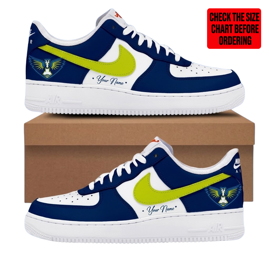 LIMITED EDITION - NEW CUSTOMIZED WNBA04 DLW DALLAS WINGS AF1 SNEAKERS