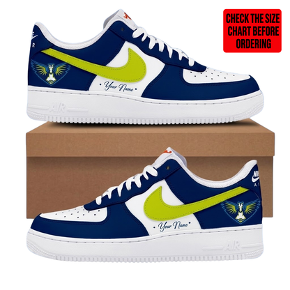 LIMITED EDITION - NEW CUSTOMIZED WNBA04 DLW DALLAS WINGS AF1 SNEAKERS