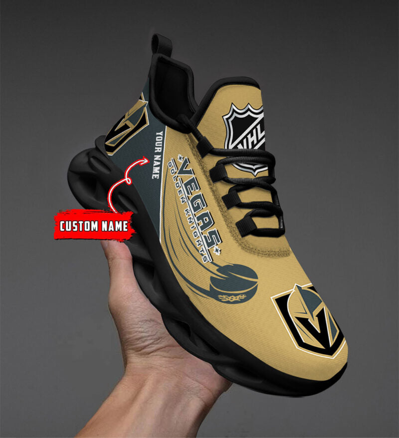 LIMITED EDITION - NEW CUSTOMIZED NHL04 VGK VEGAS GOLDEN KNIGHTS CLUNKY SNEAKERS