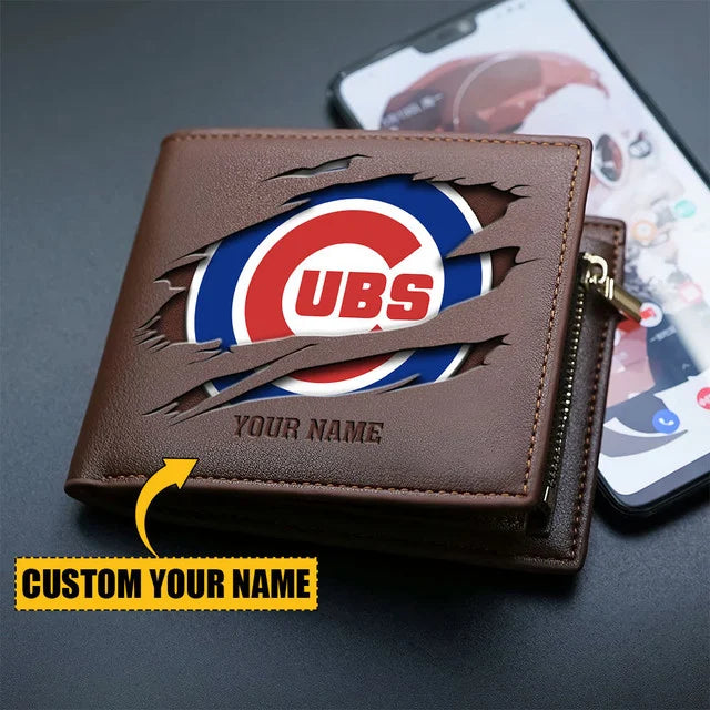 LIMITED EDITION - NEW CUSTOMIZED MLB04 CCS CHICAGO CUBS LEATHER WALLET