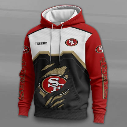 LIMITED EDITION - NEW CUSTOMIZED NFL11 SF49 SAN FRANCISCO 49ERS UNISEX T-SHIRT, POLO, HOODIE & JACKETS