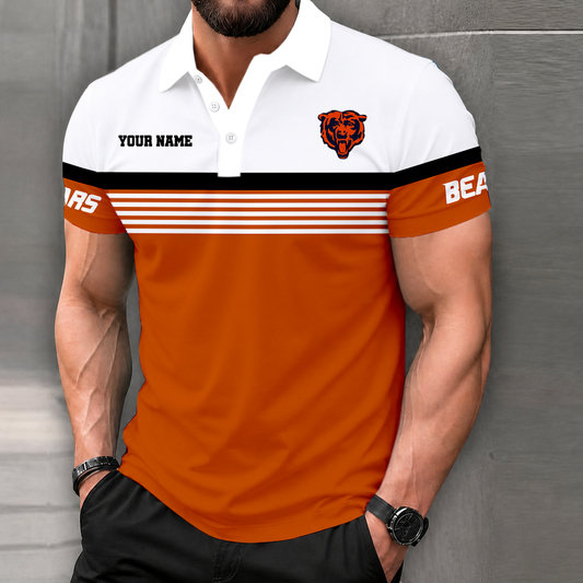 LIMITED EDITION - NEW CUSTOMIZED NFL26 CCB CHICAGO BEARS POLO SHIRT