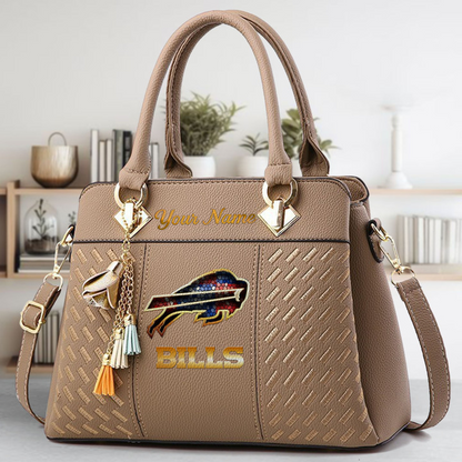 LIMITED EDITION - NEW CUSTOMIZED NFL03 BFB BUFFALO BILLS LUXURY HANDBAG IN MULTIPLE COLORS