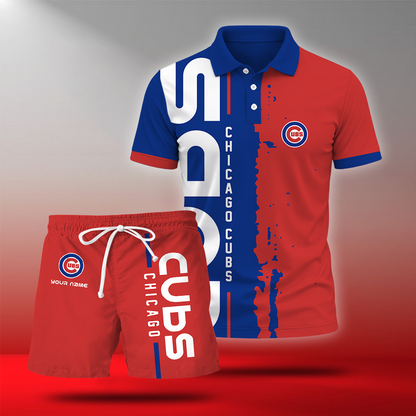 LIMITED EDITION - NEW CUSTOMIZED MLB04 CCS CHICAGO CUBS POLO & SHORT PANTS SET