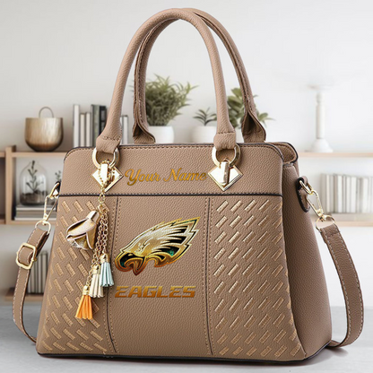 LIMITED EDITION - NEW CUSTOMIZED NFL02 PPE PHILADELPHIA EAGLES LUXURY HANDBAG IN MULTIPLE COLORS