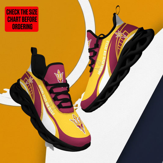 LIMITED EDITION - NEW CUSTOMIZED NCAA FBS04 ASS ARIZONA STATE SUN DEVILS CLUNKY SNEAKERS