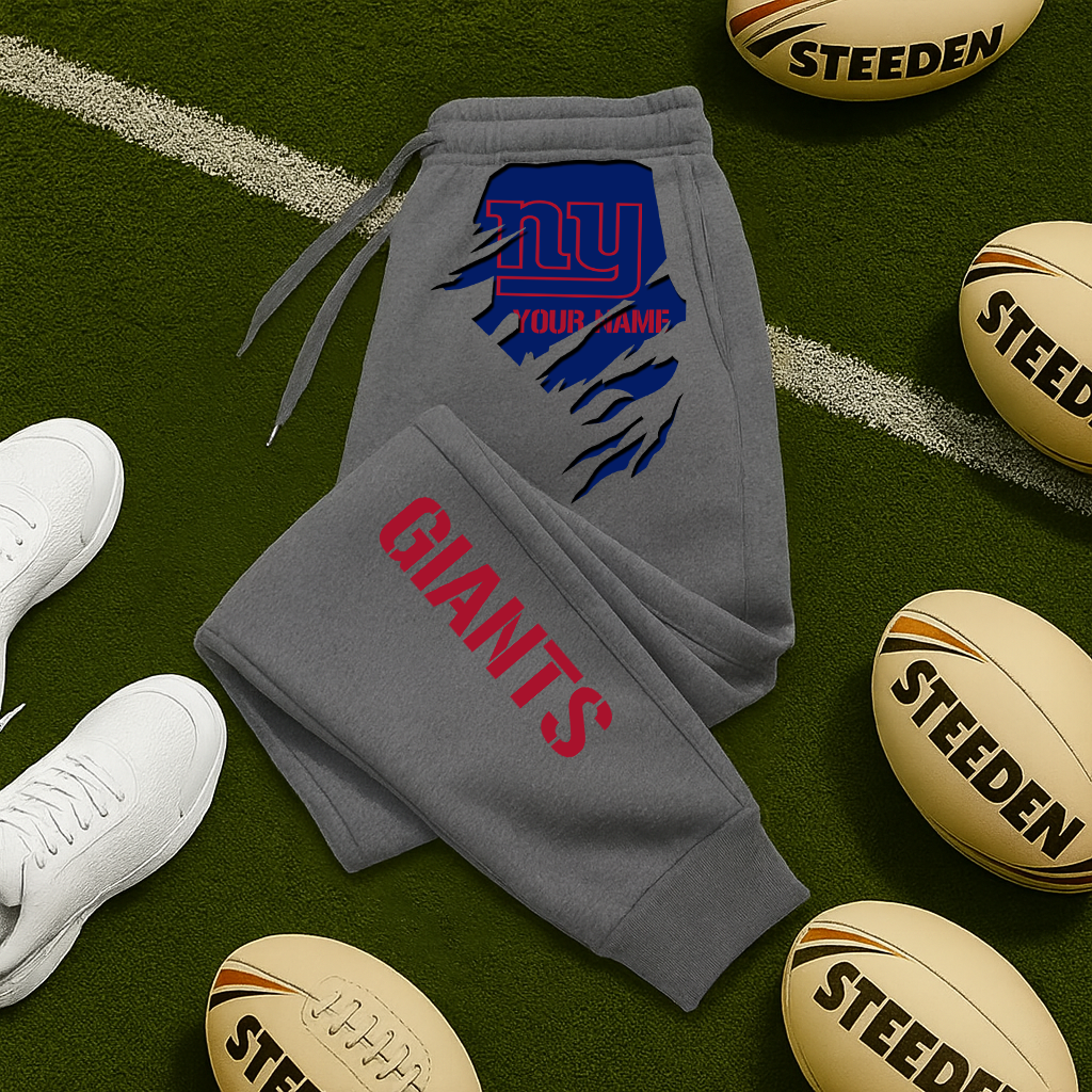 LIMITED EDITION - NEW PERSONALIZED NFL32 NYG NEW YORK GIANTS JOGGERS