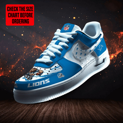 LIMITED EDITION - NEW CUSTOMIZED NFL04 DTL DETROIT LIONS AF1 SHOES