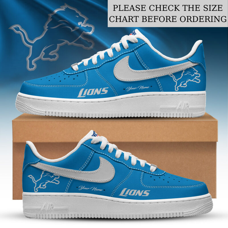 LIMITED EDITION - NEW CUSTOMIZED NFL04 DTL DETROIT LIONS AF1 SHOES