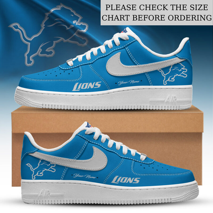 LIMITED EDITION - NEW CUSTOMIZED NFL04 DTL DETROIT LIONS AF1 SHOES