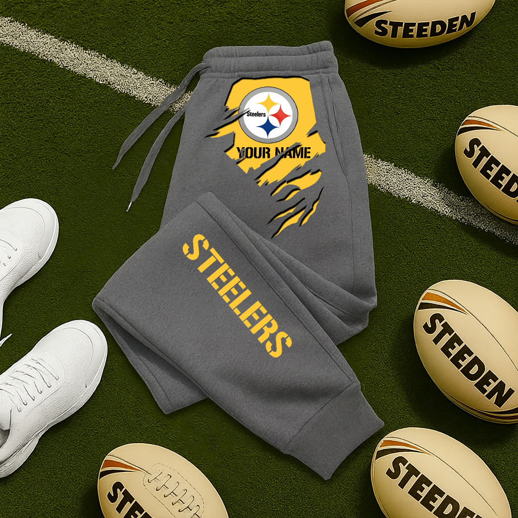 LIMITED EDITION - NEW PERSONALIZED NFL14 PSB PITTSBURGH STEELERS JOGGERS