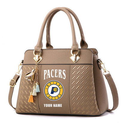 LIMITED EDITION - NEW CUSTOMIZED NBA06 IPA INDIANA PACERS ZIP HANDBAG MULTICOLOR