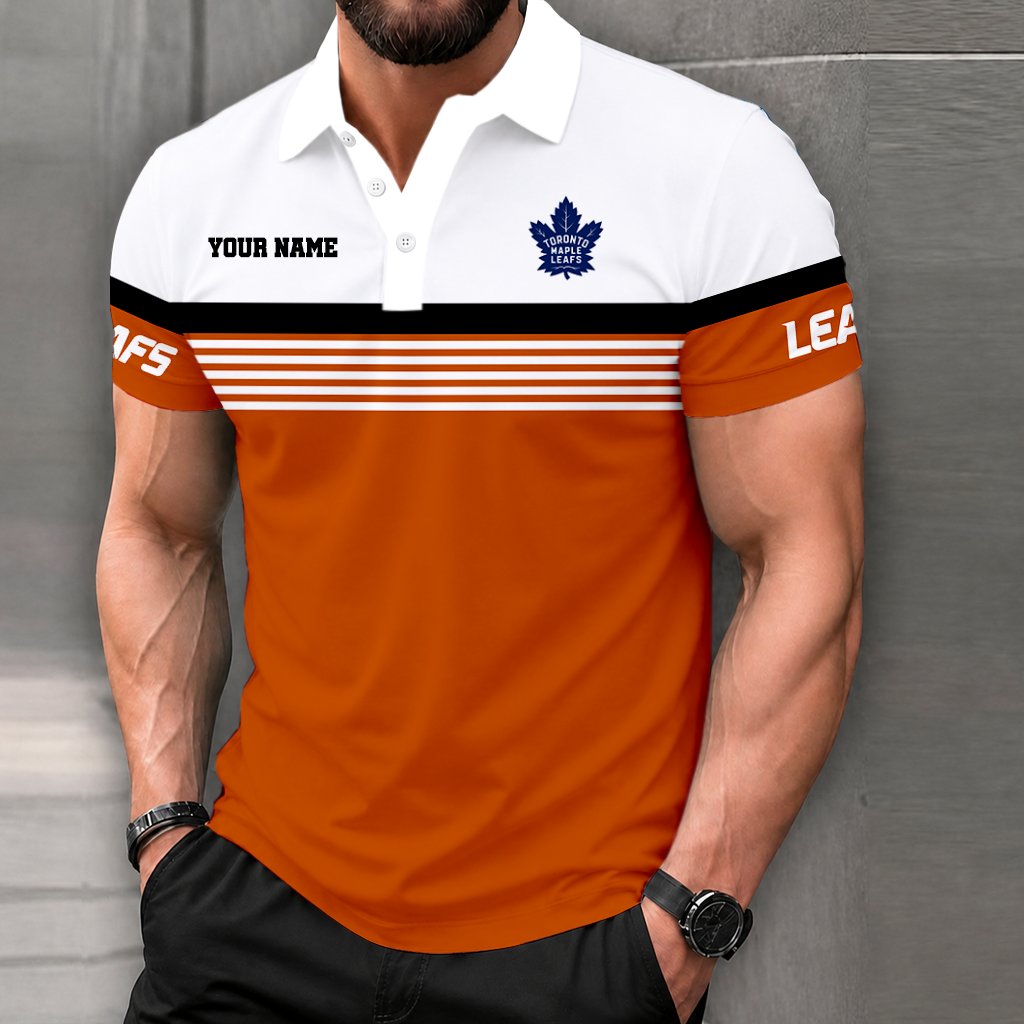 LIMITED EDITION - NEW CUSTOMIZED NHL23 TML TORONTO MAPLE LEAFS POLO SHIRT