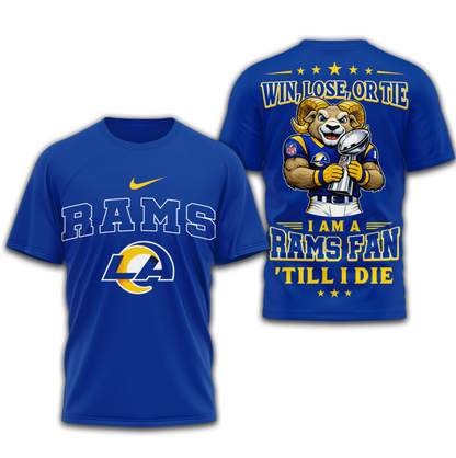 LIMITED EDITION - NEW CUSTOMIZED NFL22 LAR LOS ANGELES RAMS UNISEX T-SHIRT, POLO, HOODIE & JACKETS