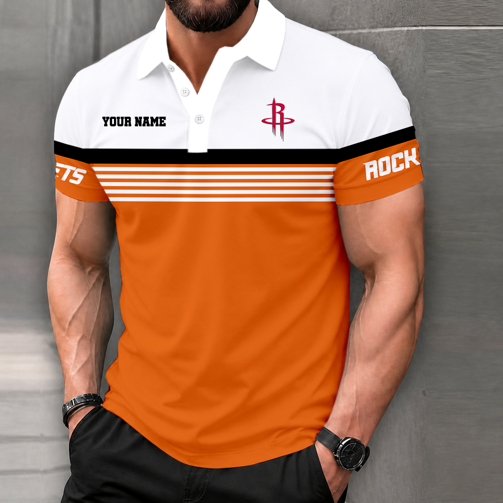 LIMITED EDITION - NEW CUSTOMIZED NBA07 HRO HOUSTON ROCKETS POLO SHIRT