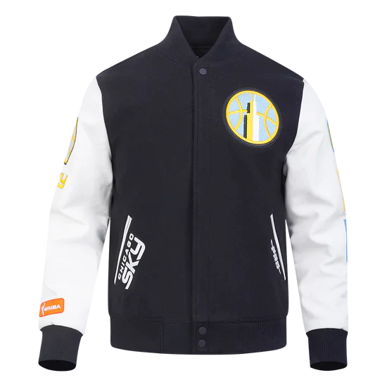 LIMITED EDITION - NEW CUSTOMIZED WNBA02 CCS CH SKY BASEBALL JACKET, SATIN VARSITY JACKET 09