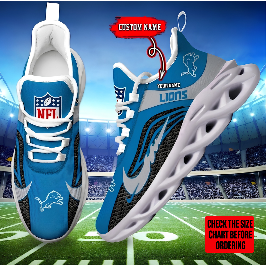 [SPECIAL OFFER] NEW CUSTOMIZED NFL04 DTL DETROIT LIONS UNISEX CLUNKY SNEAKERS
