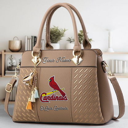 LIMITED EDITION - NEW CUSTOMIZED MLB24 SLC ST. LOUIS CARDINALS ZIP HANDBAG MULTICOLOR